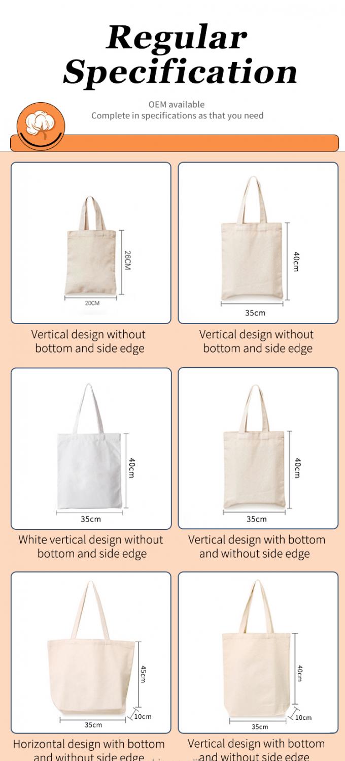 6oz Calico Cotton Fabric Bag Eco Friendly Tote for Shopping (상권용 에코 친화적인 토트) 6