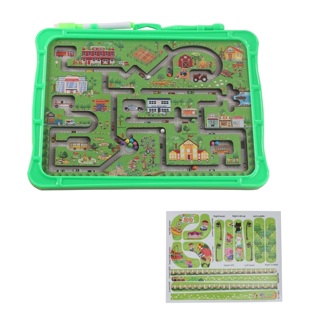 인터랙티브 롤링 페어스 마그네틱 퍼즐 미 Maze 게임 Jigsaw City Piece 그룹 0